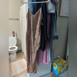 Rose Gold long formal dress